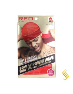 Red Kiss Power Wave Silky Spandex Durag Red Capa De Cabello